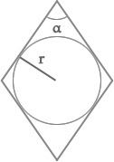 Die Fläche eines Rhombus